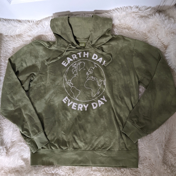 Earth Day Everyday Eco Closet hoodie, sweater, sweatshirt, green tie-dye, medium - Picture 1 of 9